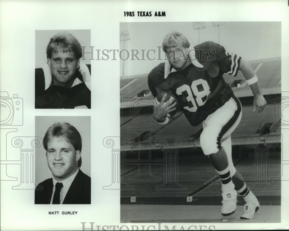 1985 Press Photo Matt Gurley, Texas A&amp;M Football Player - sas06534 - Historic Images