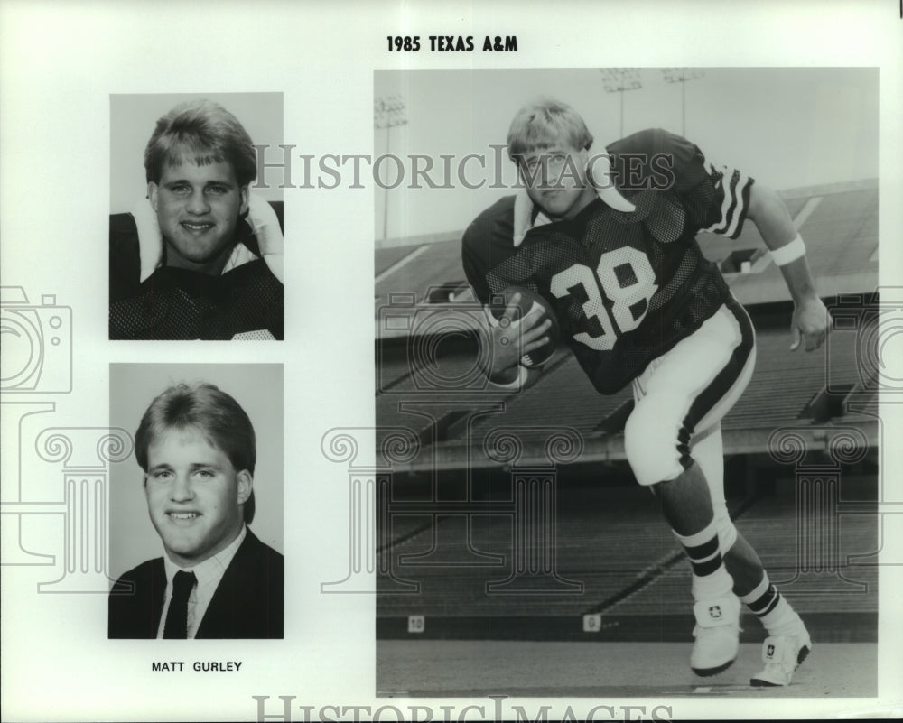 1985 Press Photo Matt Gurley, Texas A&M Football Player - sas06534 - Historic Images