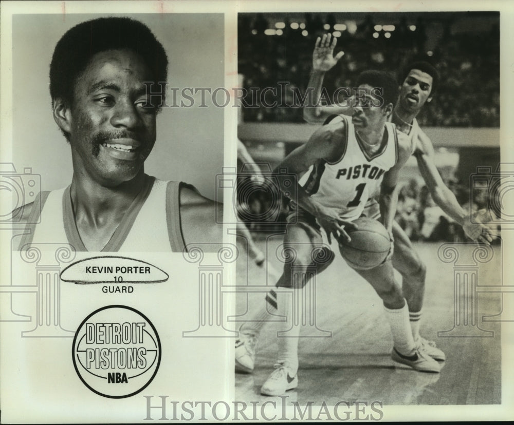1978 Press Photo Kevin Porter, Detroit Pistons Basketball Player at Game - Historic Images