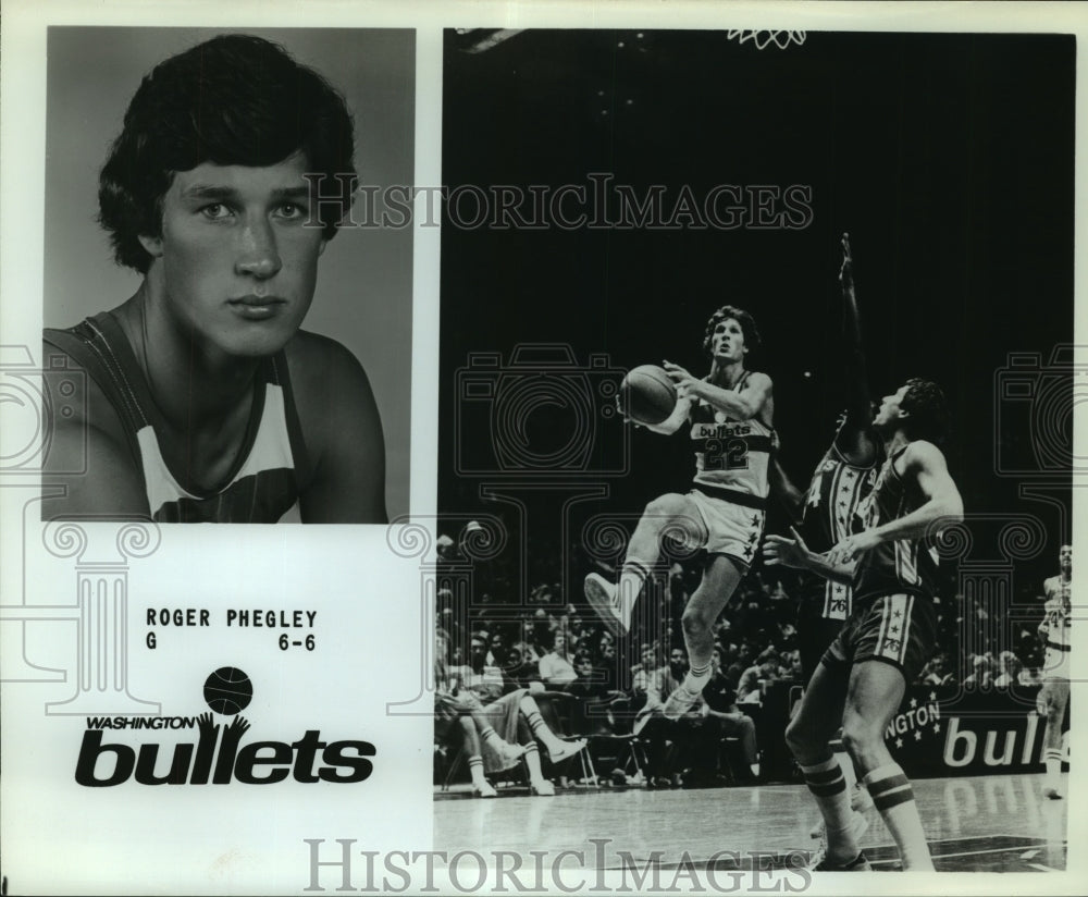 Press Photo Roger Phegley, Washington Bullets Basketball Player at Game- Historic Images