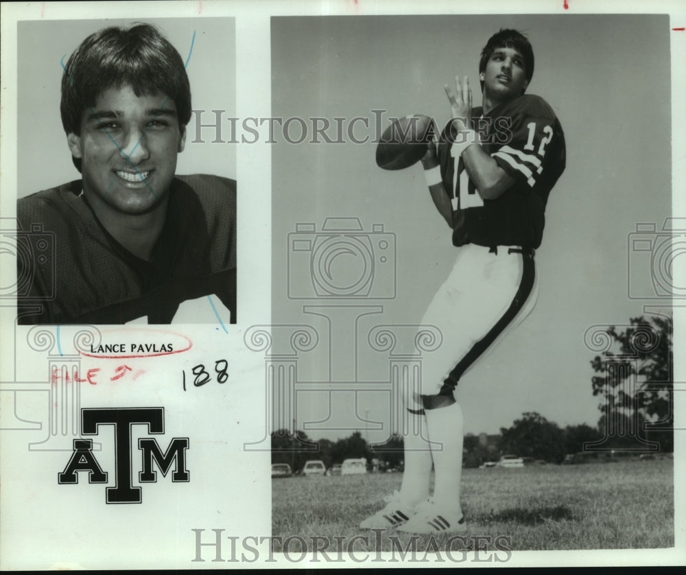 1981 Press Photo Lance Pavlas, Texas A&M Football Player - sas06570 - Historic Images