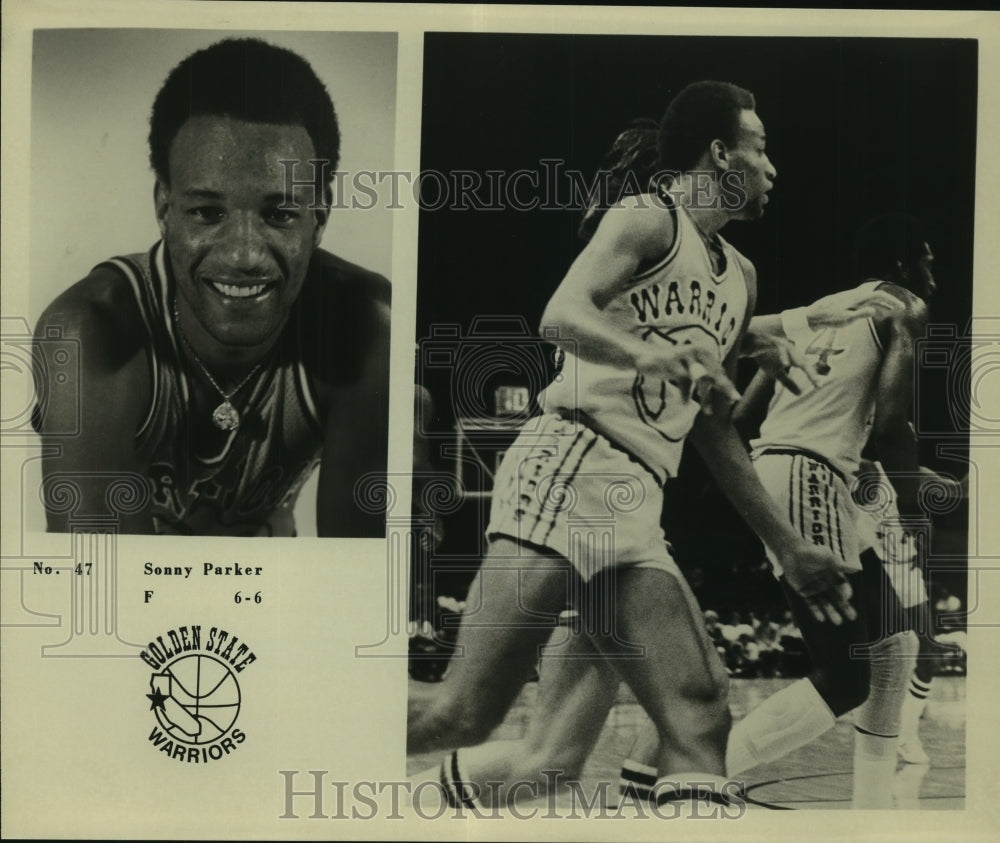 Press Photo Sonny Parker, Golden State Warriors Basketball Player at Game - Historic Images