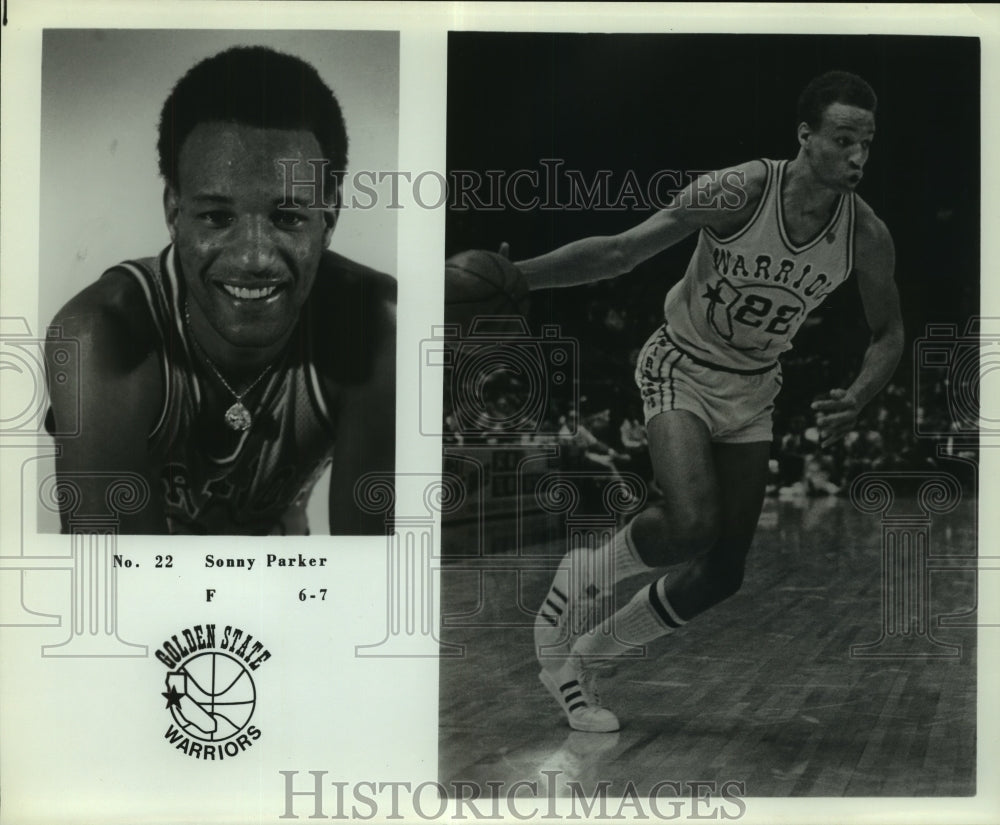 Press Photo Sonny Parker, Golden State Warriors Basketball Player at Game - Historic Images