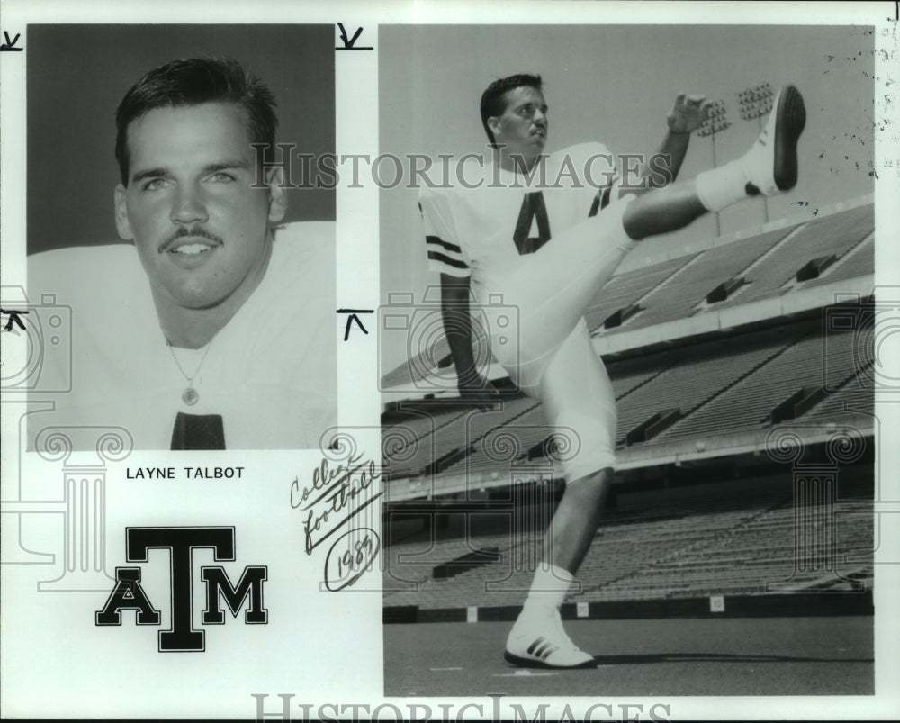 1989 Press Photo Layne Talbot, Texas A&amp;M College Football Player - sas06592 - Historic Images