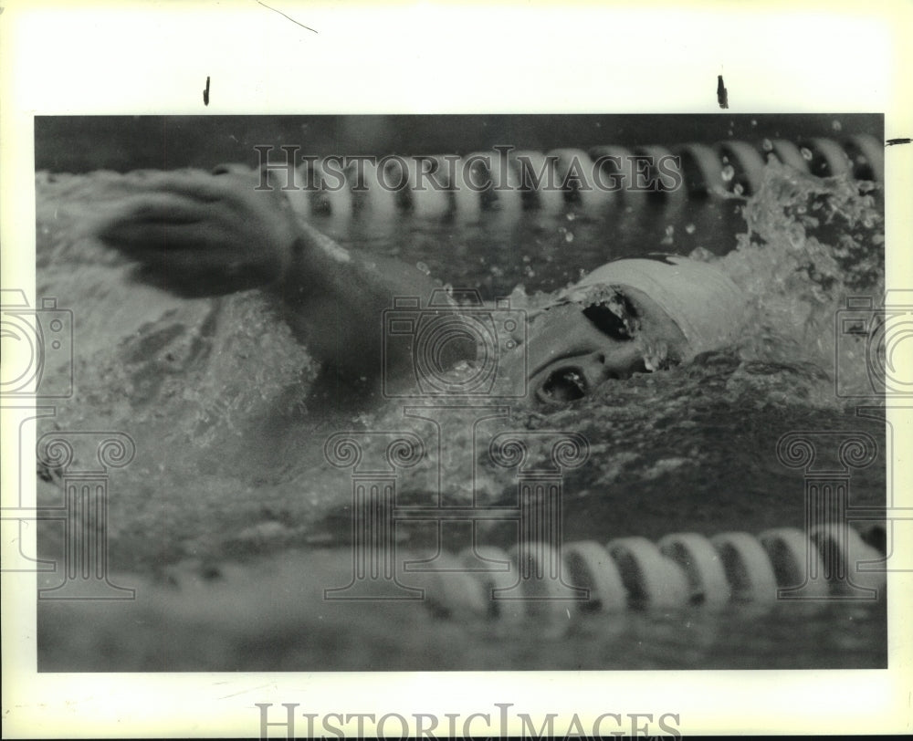 1989 Press Photo Swimmer Joshua Jackson during an AAU meet - sas06701 - Historic Images