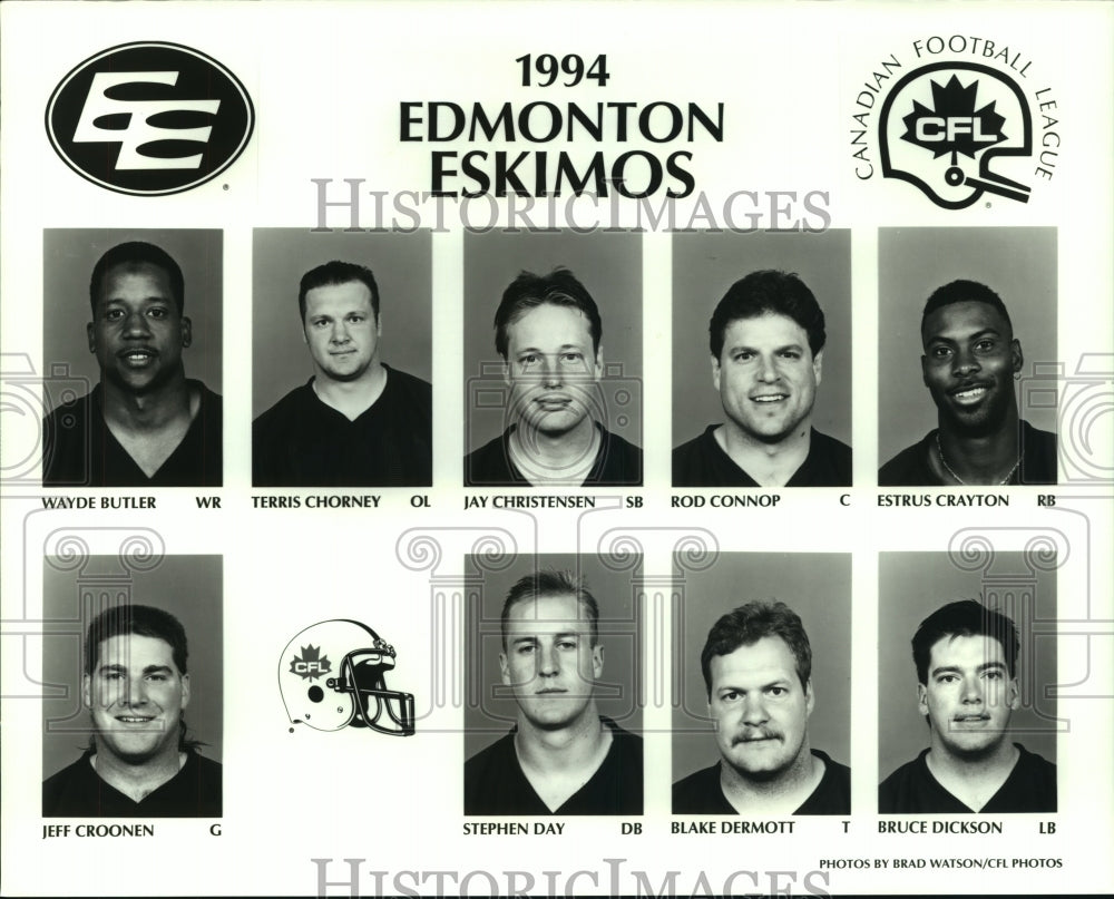 1994 Press Photo Edmonton Eskimos football team mug shots - sas06732 - Historic Images