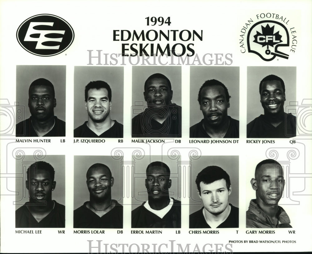 1984 Press Photo Edmonton Eskimos football team mug shots - sas06734 - Historic Images