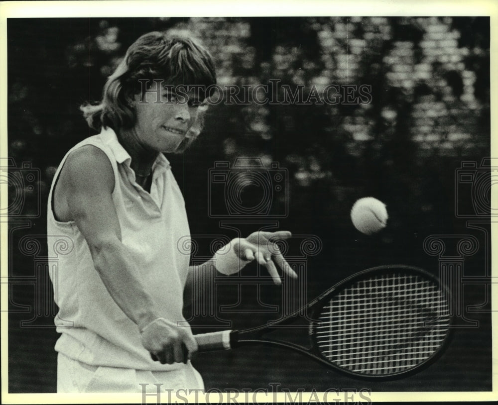 1987 Press Photo Trinity tennis player Elvyn Barrable - sas06895 - Historic Images