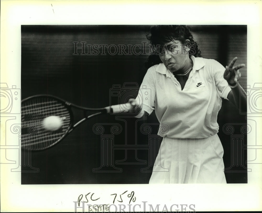 1989 Press Photo Lihini Weerasuriya, College Tennis Player at Championship Match - Historic Images
