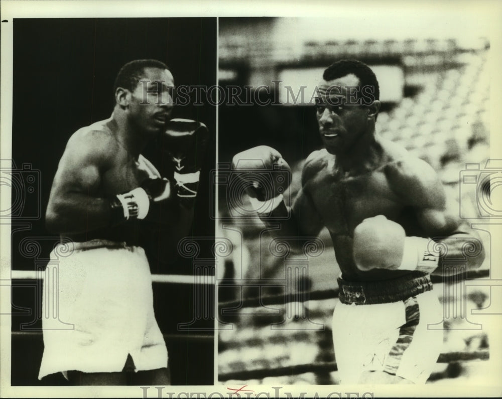 1982 Press Photo Boxers Tony Braxton and Frank &quot;The Animal&quot; Fletcher - sas06929- Historic Images