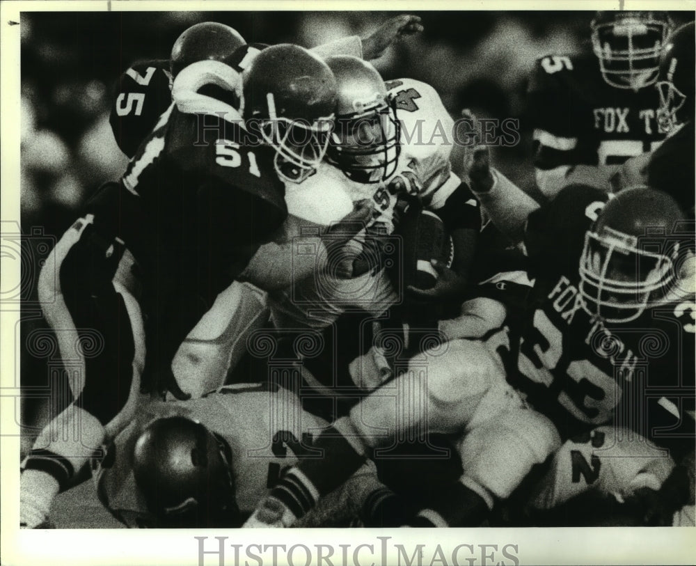 1989 Press Photo Albert Literrio, Edison High School Football Player at Fox Tech - Historic Images