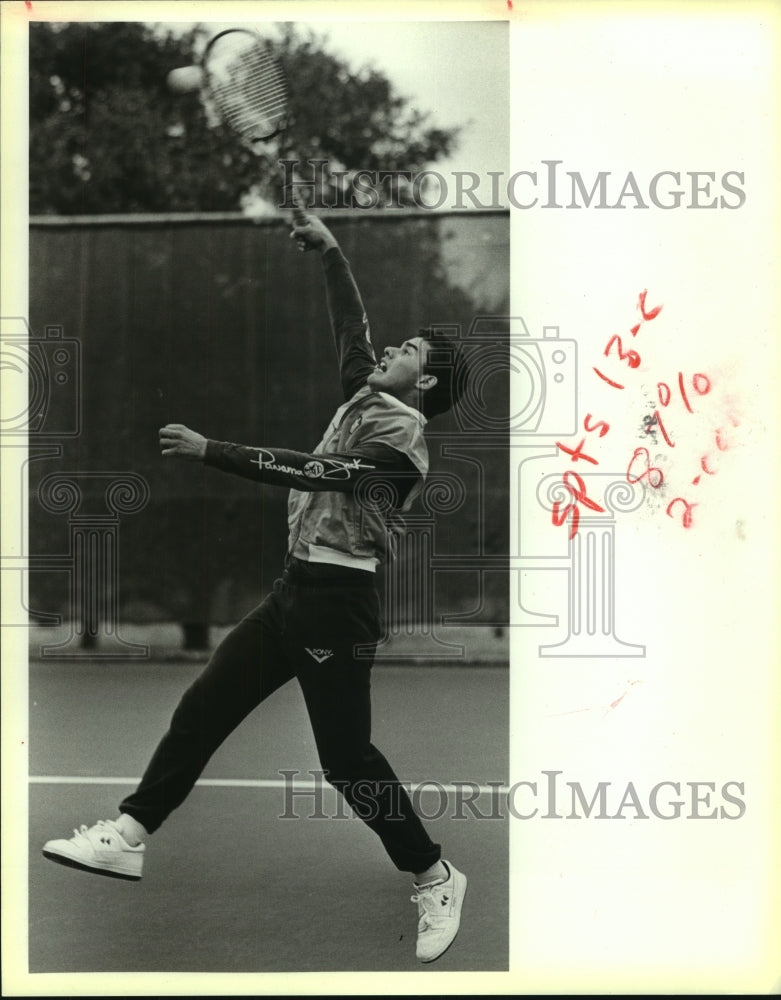 1988 Press Photo Trinity tennis player Mauricio Silva - sas07100- Historic Images