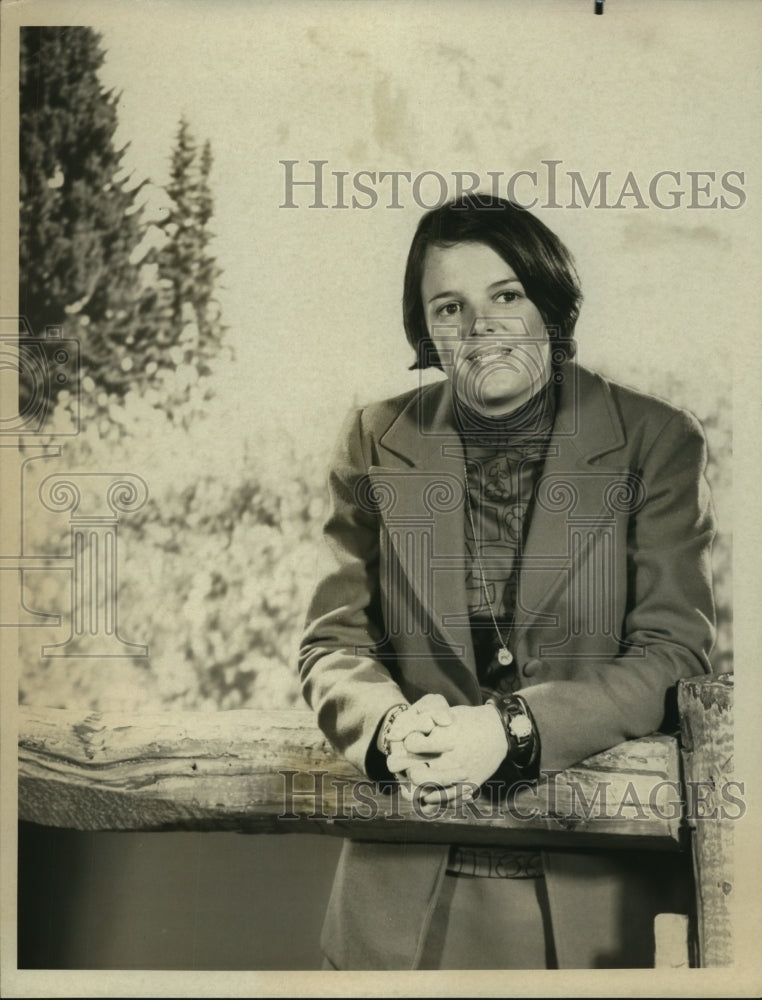 Press Photo Skier Kiki Cutter on Televised Championships - sas07136- Historic Images