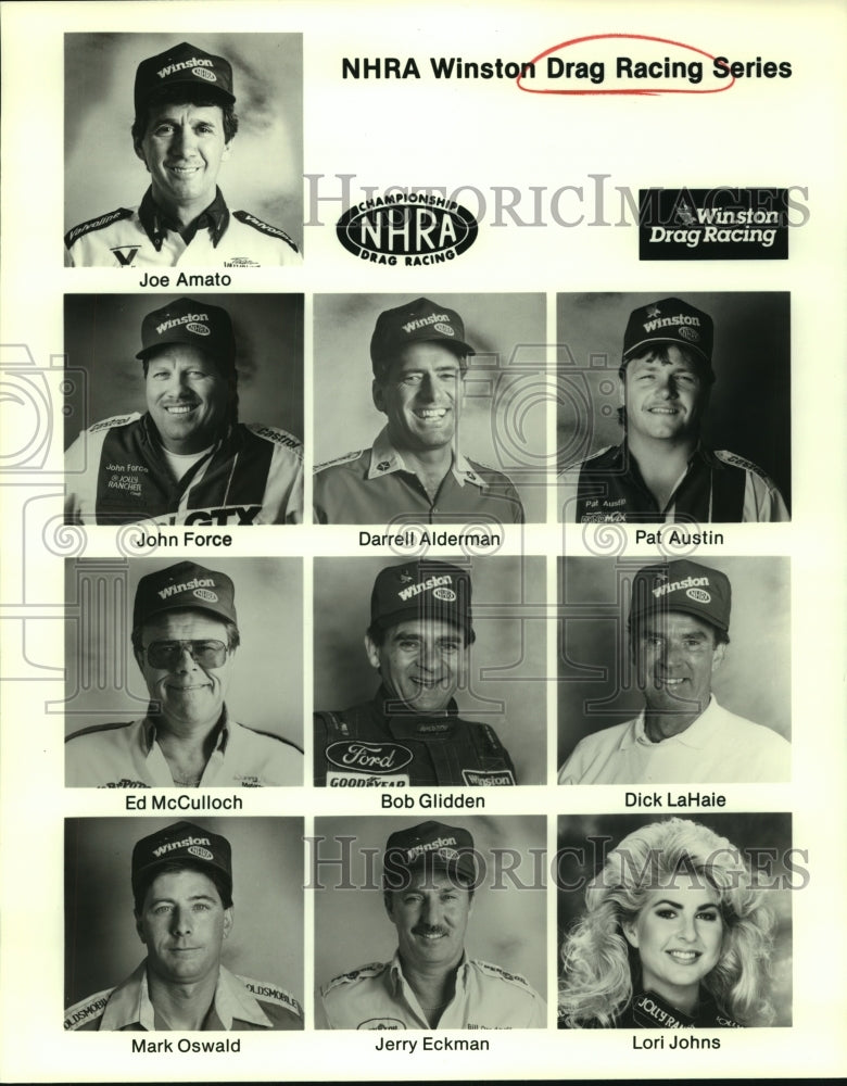 Press Photo National Hot Rod Association Winston Drag Racing Team - sas07143 - Historic Images