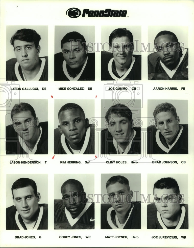 1996 Press Photo Pennsylvania Penn State Football Team Players - sas07194 - Historic Images