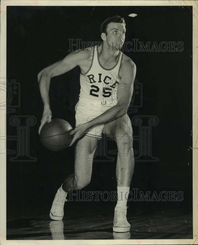 1955 Press Photo Joe Durrenberger, Rice College Basketball Player - sas07206- Historic Images