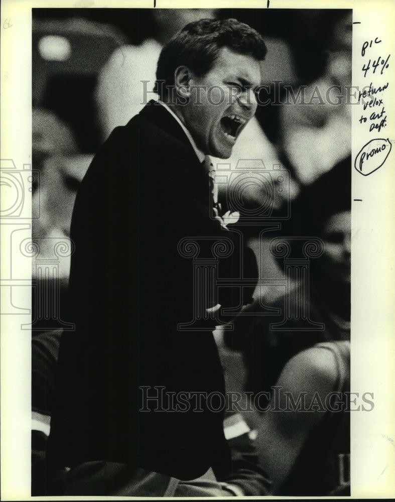 1987 Press PhotoKen Burmeister, University of Texas San Antonio Basketball Coach - Historic Images