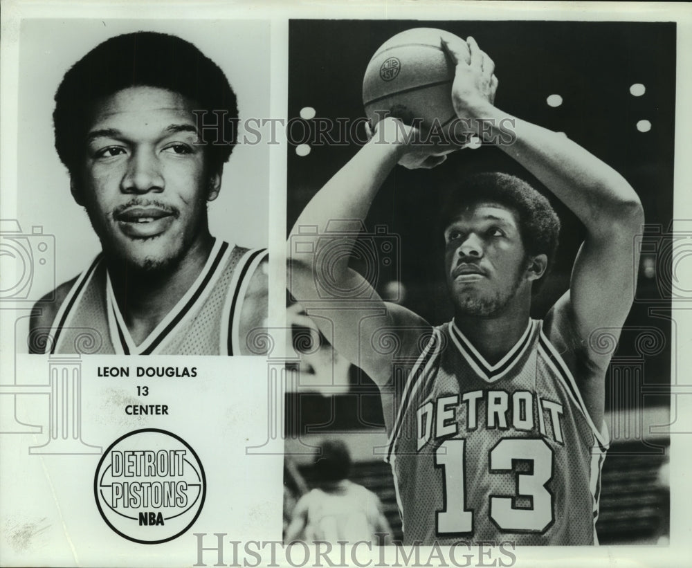 Press Photo Leon Douglas, Detroit Pistons Basketball Player - sas07439 - Historic Images