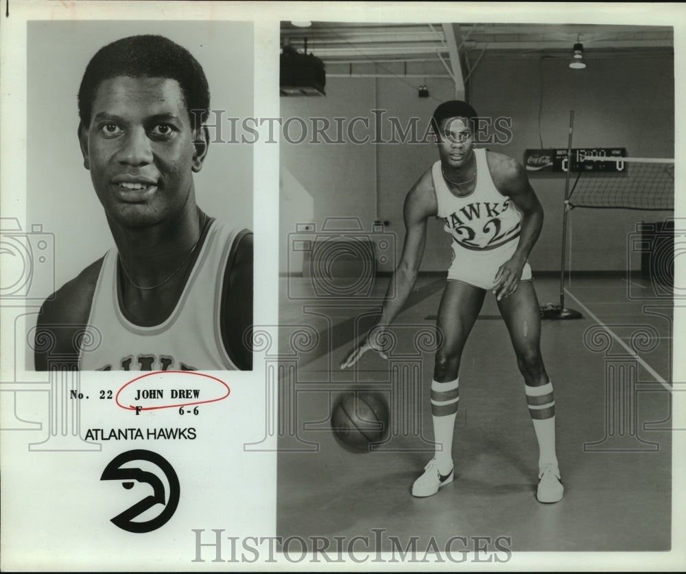1978 Press Photo John Drew, Atlanta Hawks Basketball Player - sas07441- Historic Images