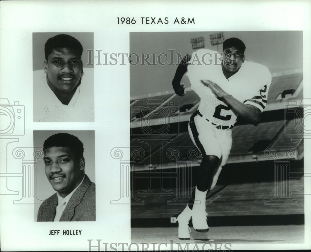 1986 Press Photo Jeff Holley, Texas A&amp;M Football Player - sas07453 - Historic Images