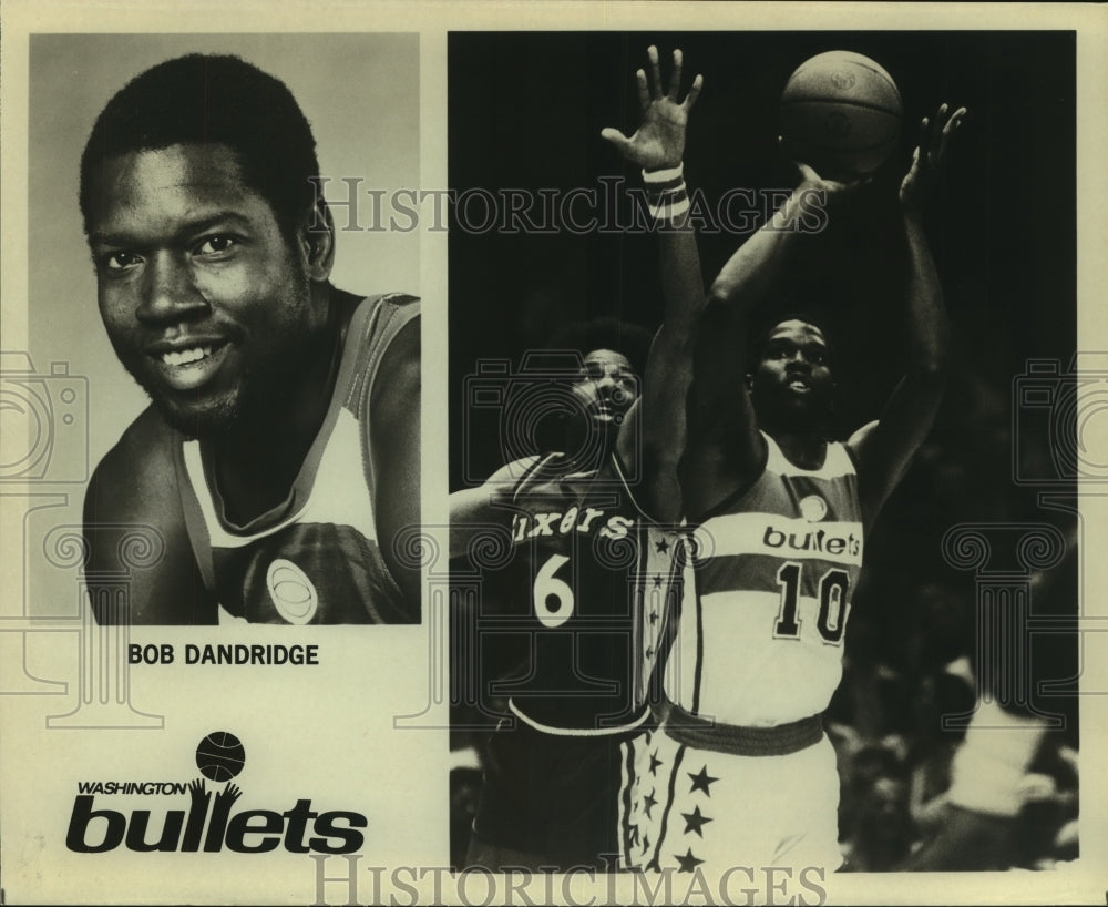 Press Photo Bob Dandridge, Washington Bullets Basketball Player at Game - Historic Images