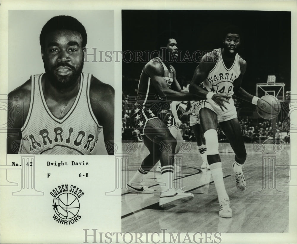 Press Photo Dwight Davis, Golden State Warriors Basketball Player at Game - Historic Images