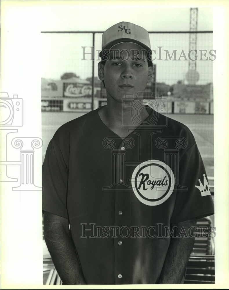 1989 Press Photo A St. Gerard High baseball player - sas07525 - Historic Images