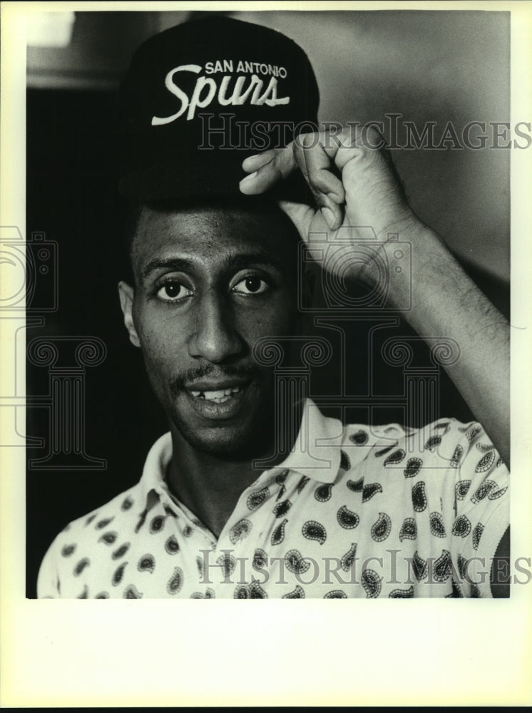 1986 Press Photo Johnny Dawkins, San Antonio Spurs Basketball Player - Historic Images