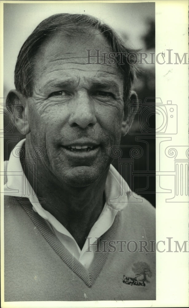 1986 Press Photo Golfer John Brodie at Dominion - sas07654- Historic Images