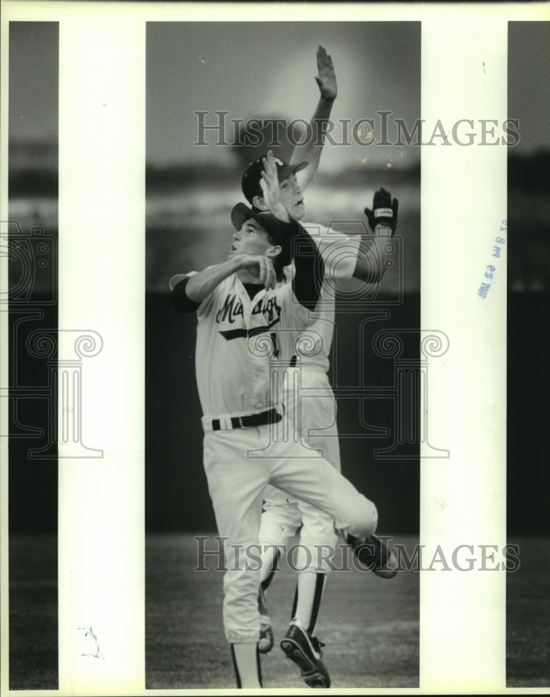 1988 Press Photo Jay High School Baseball Players Joey Fuller and Denny Fussell - Historic Images