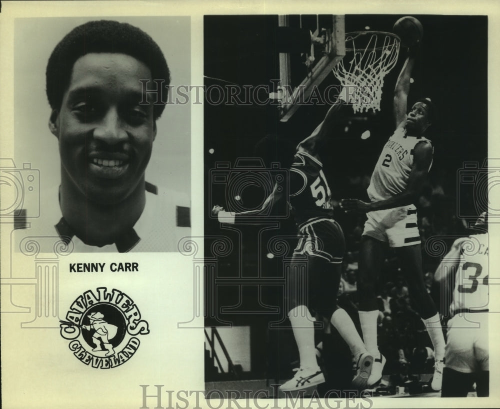Press Photo Kenny Carr, Cleveland Cavaliers Basketball Player at Game-Historic Images