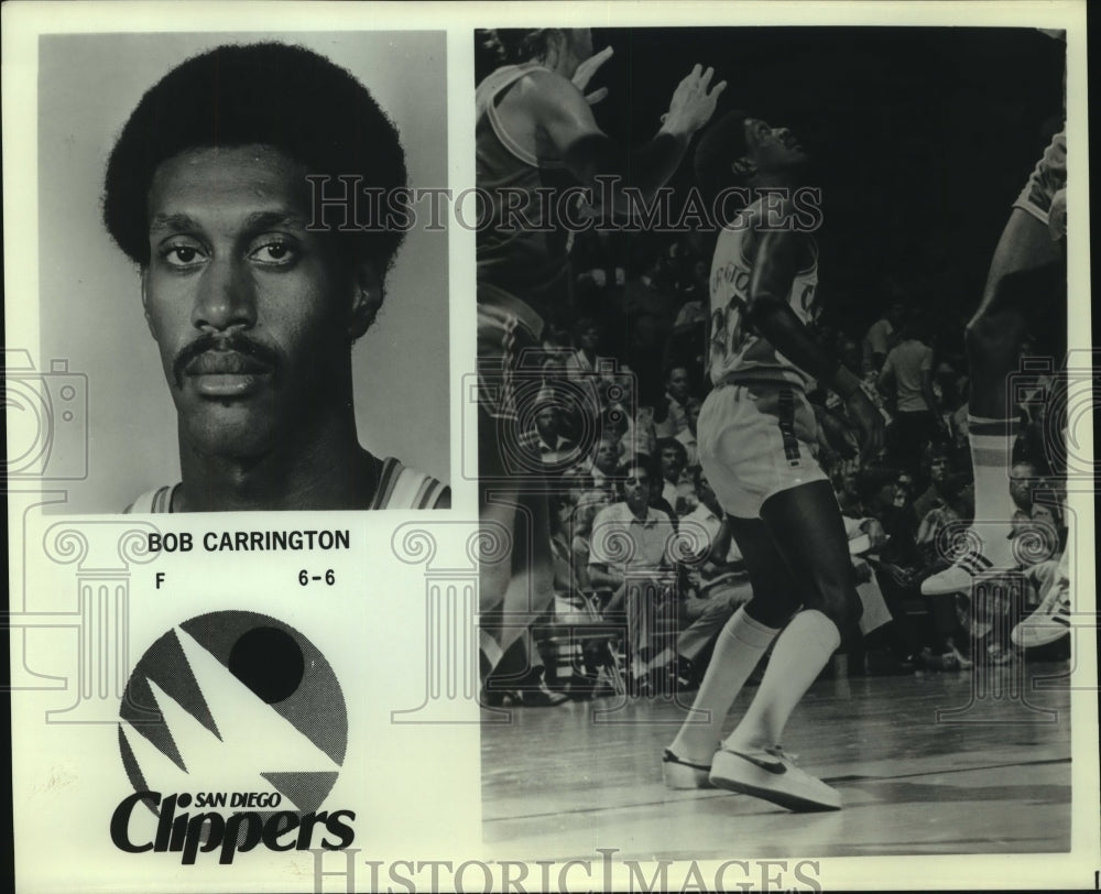 Press Photo Bob Carrington, San Diego Clippers Basketball Player - sas07695 - Historic Images