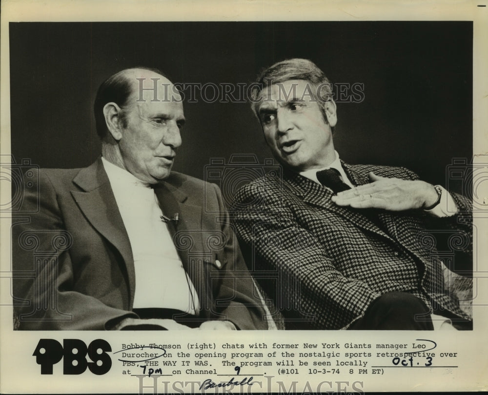 1979 Press Photo Leo Durocher New York Giants Baseball Manager on The Way It Was - Historic Images