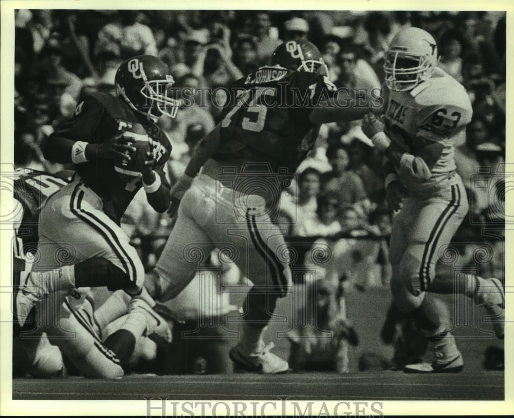 1986 Press Photo Lee Brockman, Texas College Football Player at Ohio Game - Historic Images