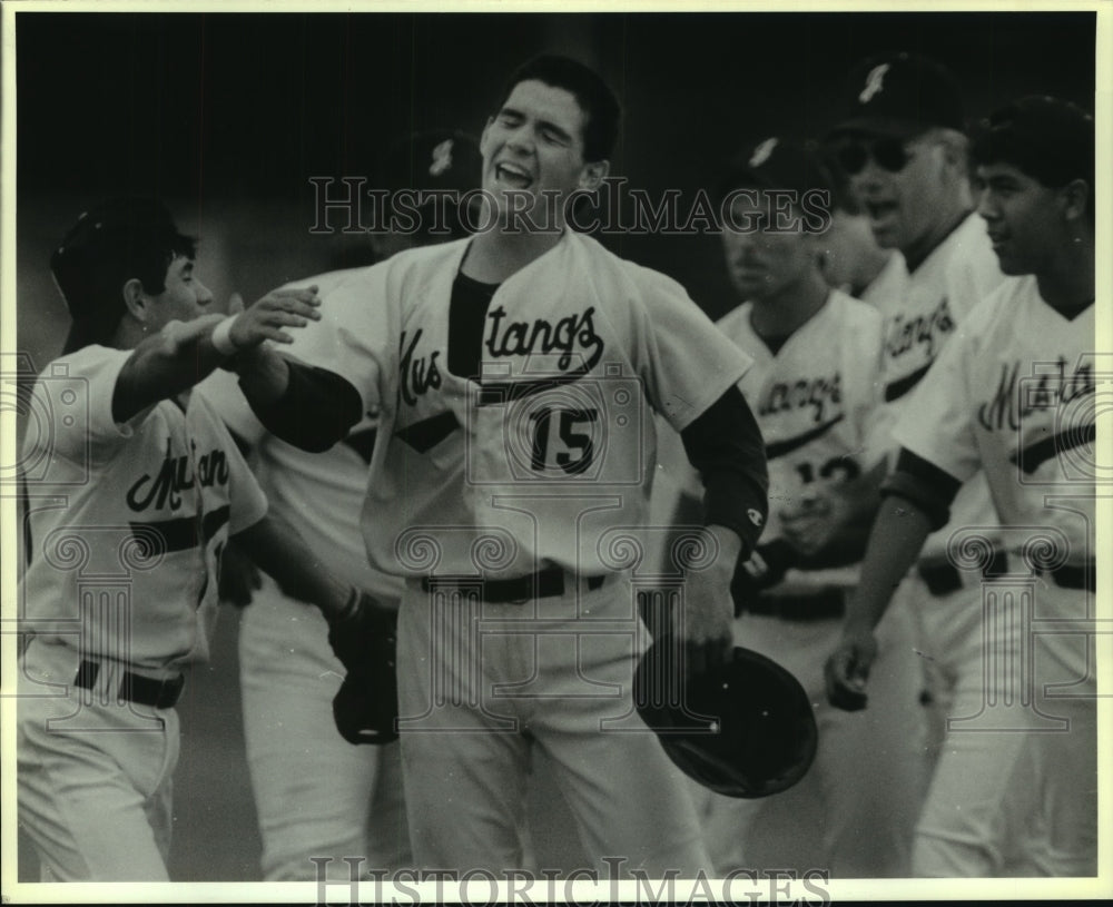 1988 Press Photo Denny Fussell, Jay High School Baseball Pitcher at Game - Historic Images