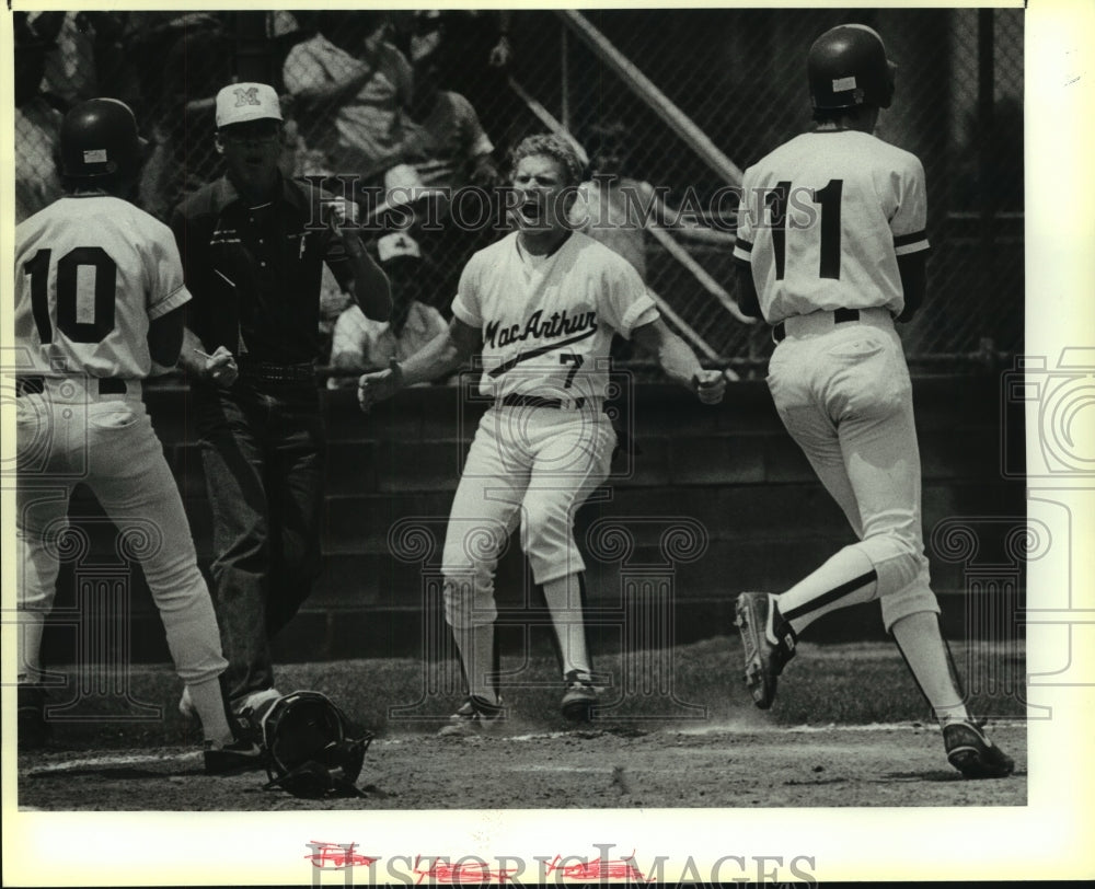 1987 Press Photo MacArthur and Brazoswood play high school baseball - sas07782- Historic Images