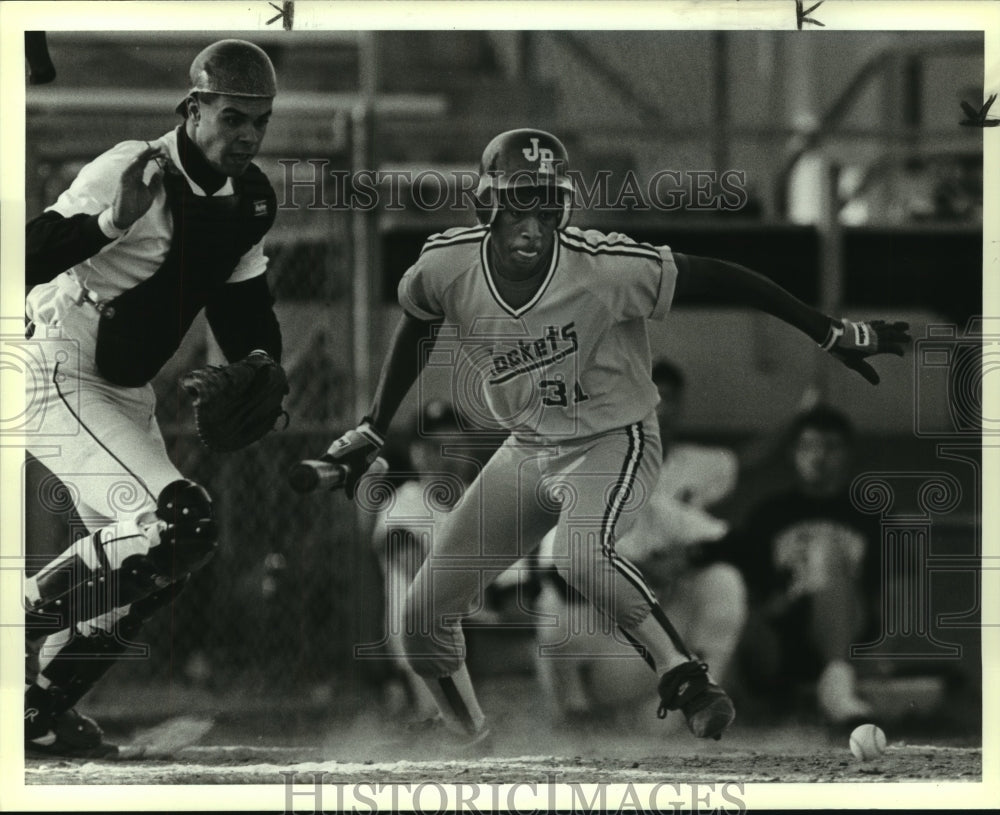 1989 Press Photo Judson and Churchill play high school baseball - sas07795 - Historic Images