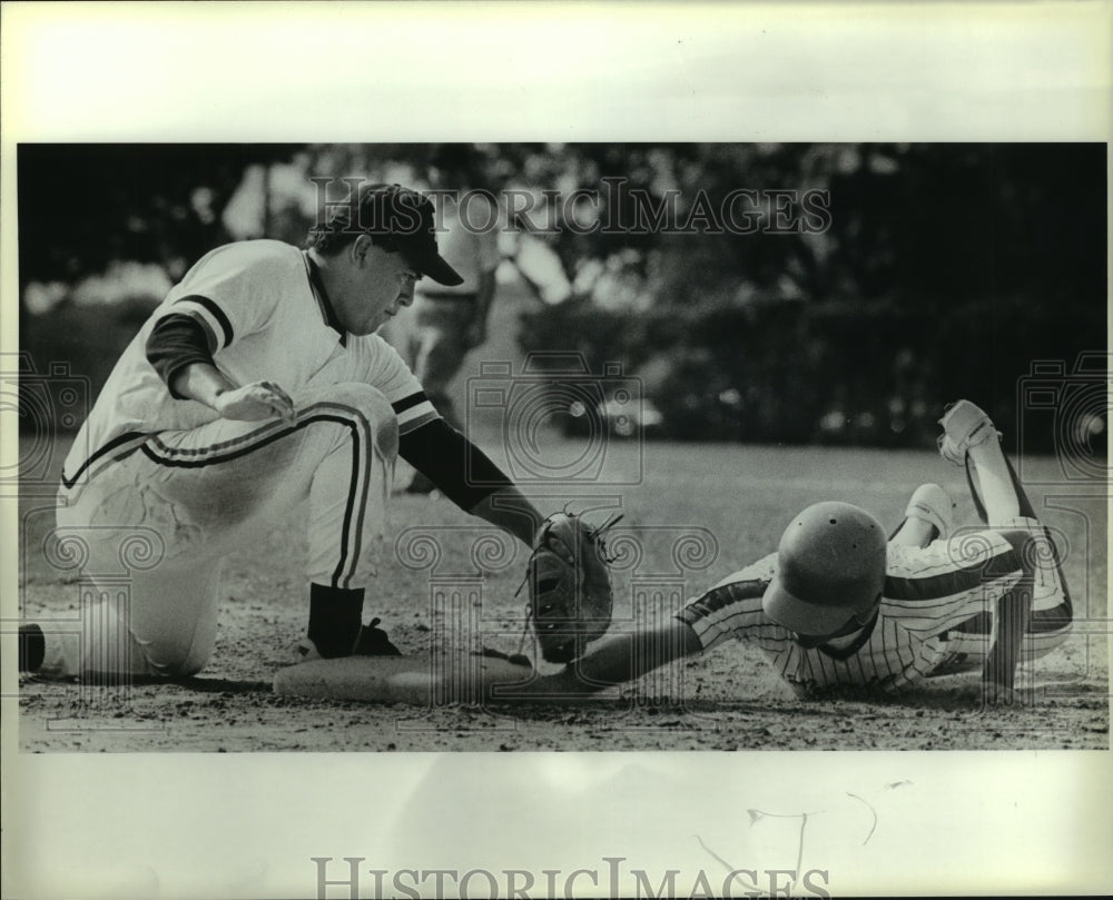 1989 Press Photo Edison and Lanier play high school baseball - sas07805 - Historic Images