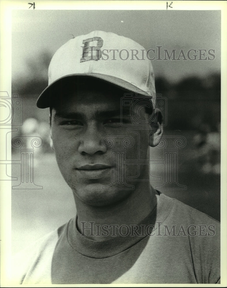 1989 Press Photo Nathan Zapata, Burbank High School Baseball Player - sas07846- Historic Images