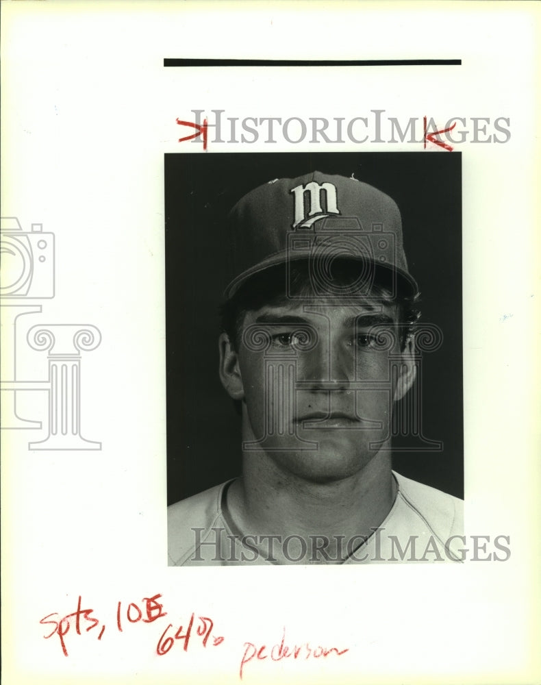 1989 Press Photo Scott Pederson, Madison High School Baseball Player - sas07852 - Historic Images
