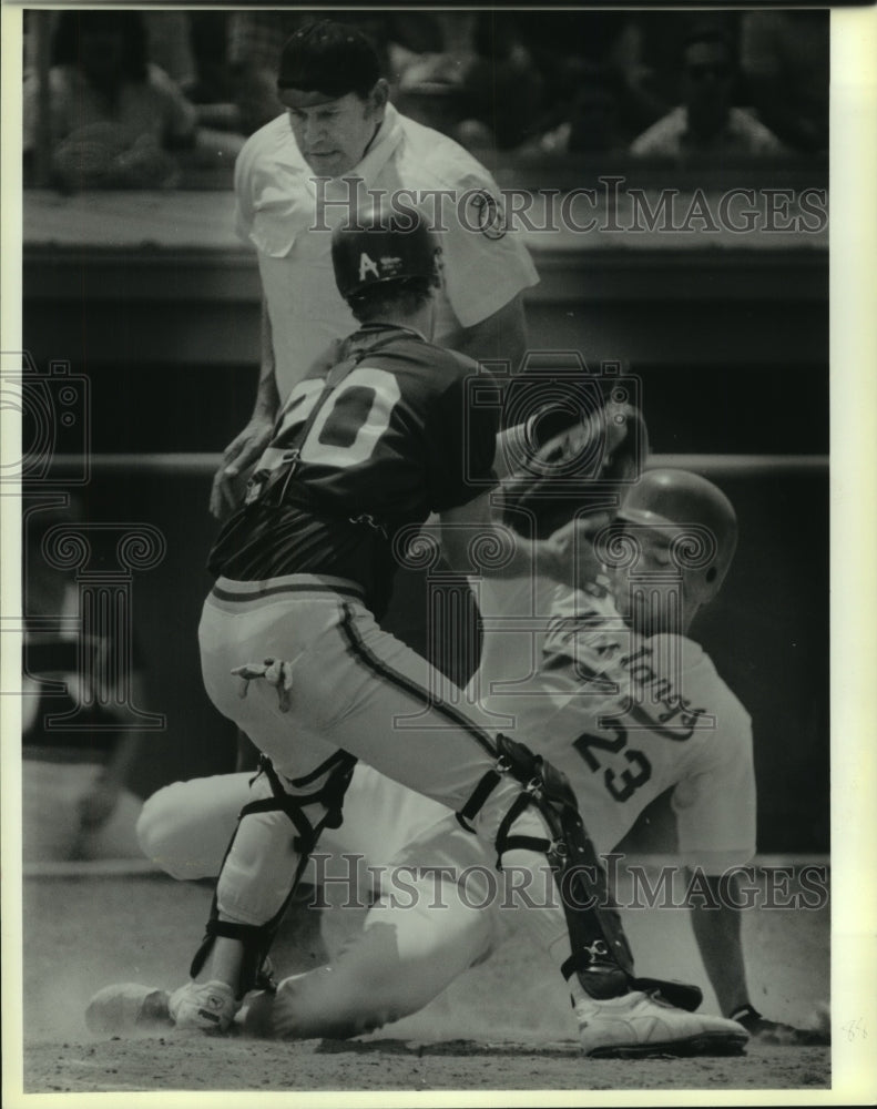 1988 Press Photo Jay and Crockett High School Baseball Players at Game - Historic Images