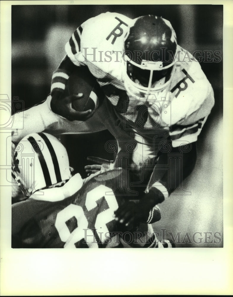 1983 Press Photo Roosevelt and Madison High School Football Players at Game - Historic Images