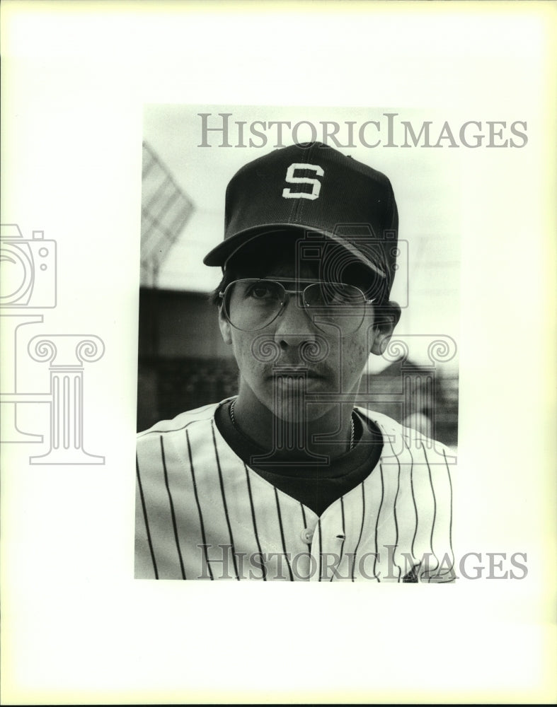 1987 Press Photo Jesse Hueston, South San Antonio Baseball Player - sas07895 - Historic Images