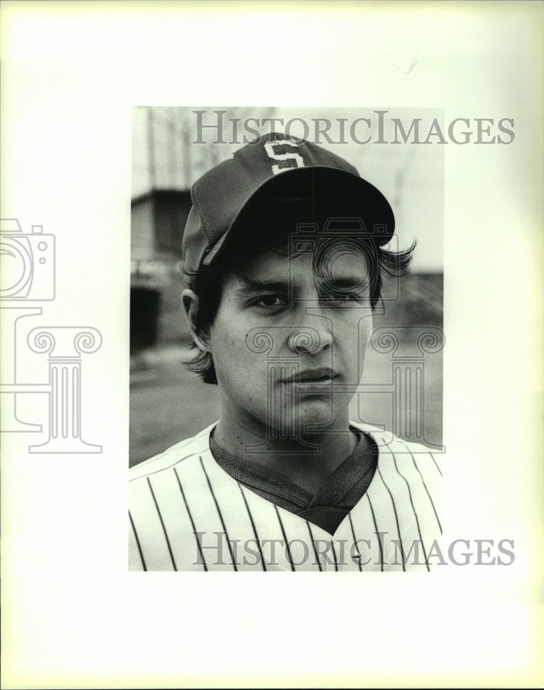 1987 Press Photo John Lamas, South San Antonio Baseball Player - sas07896 - Historic Images