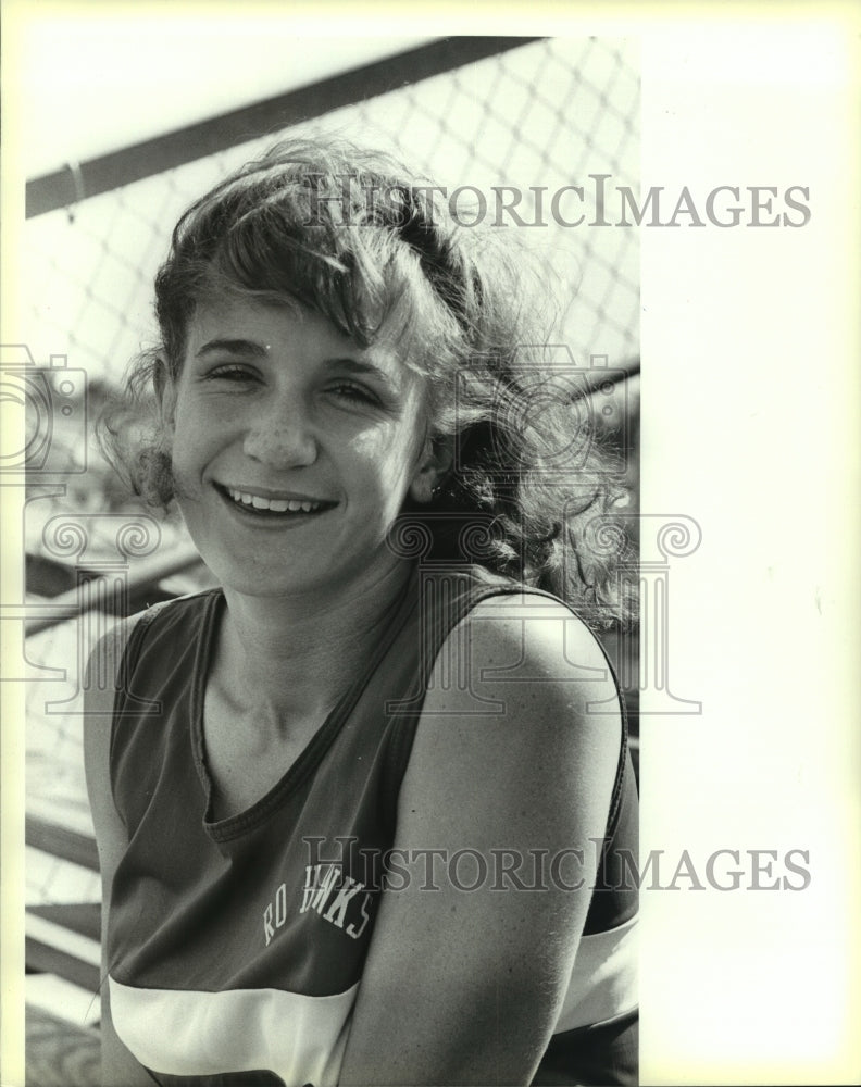 1988 Press Photo Randolph High track sprinter Kristen Dodson - sas07931 - Historic Images