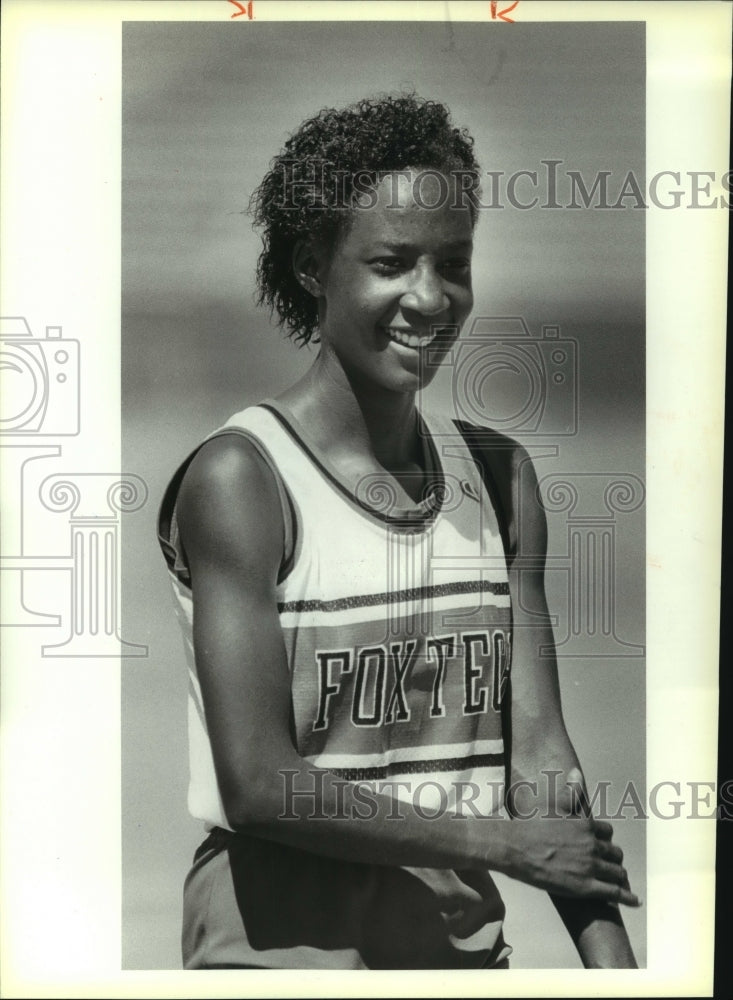1989 Press Photo Fox Tech High long jumper Wrelesha Boyd - sas07940 - Historic Images