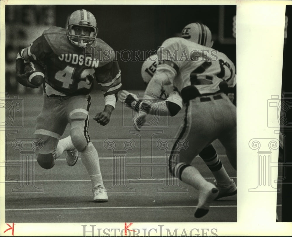 1983 Press Photo Judson Versus Lee High School Football Players at Game - Historic Images
