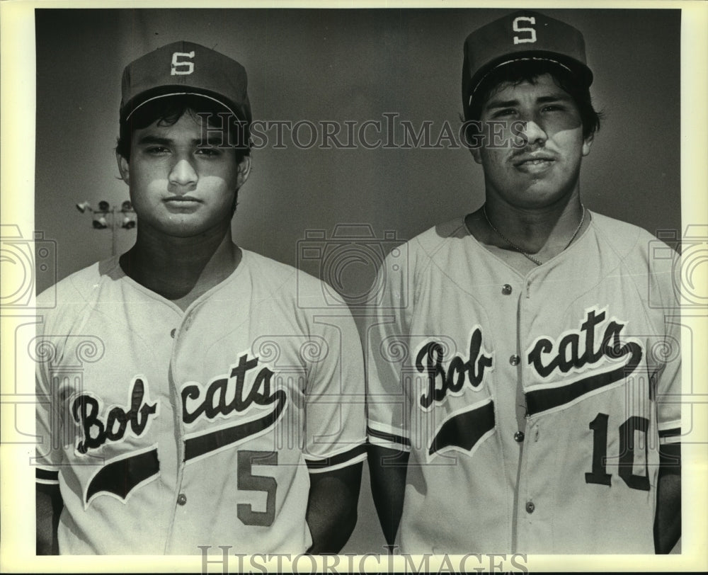 1986 Press Photo Charlie Garza, South Sam High School Baseball Player - Historic Images