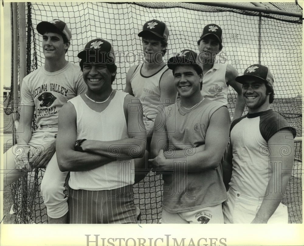 1986 Press Photo Medina Valley High School Baseball Team Players - sas08039 - Historic Images