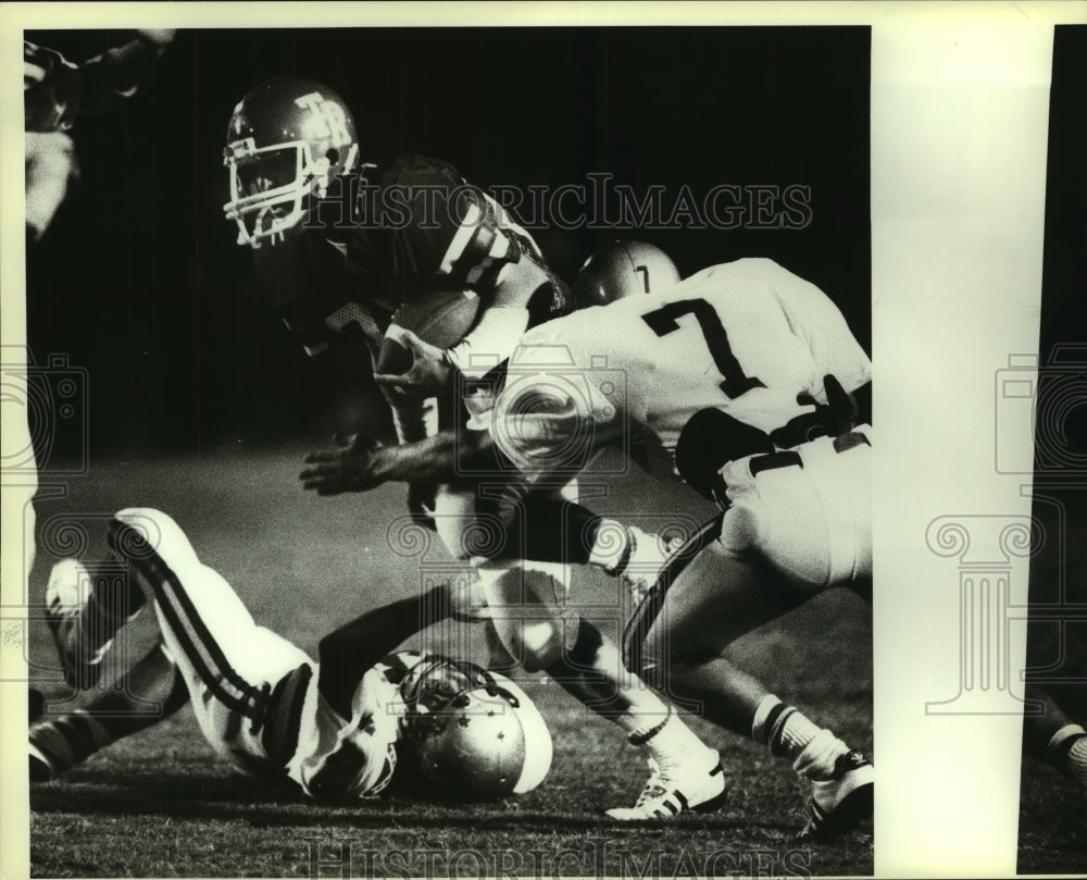 Press Photo Jamie Constatin, Roosevelt High School Football Player at Lee Game - Historic Images